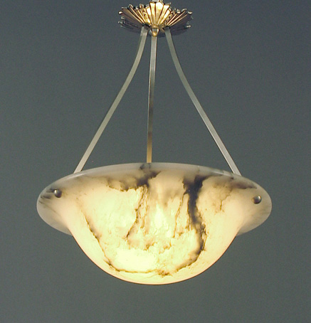 Red Art Deco And Nouveau Chandeliers For 70 Here S My Latest Creation A Gloriously Beautiful Flaired Alabaster Bowl Natural Stone With Subtle But Eye Catching Veining On This One Side